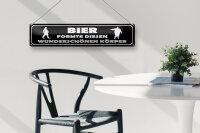 Blechschild Spruch 46x10cm Bier formte diesen Körper Dekoration