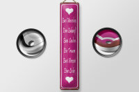 Blechschild Spruch 10x46cm Zwei Menschen Herzen eine...
