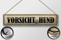 Blechschild Hinweis 46x10cm Vorsicht Hund Geschenk...