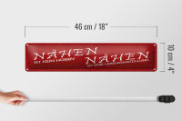 Blechschild Spruch 46x10cm Nähen ist kein Hobby Geschenk Dekoration