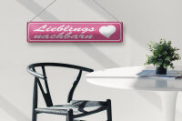 Blechschild Spruch 46x10cm Lieblingsnachbarn Herz Geschenk Dekoration