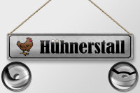 Blechschild Hinweis 46x10cm Hühnerstall Eier Huhn...