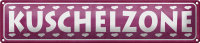 Blechschild Spruch 46x10cm Kuschelzone Herzen Geschenk Dekoration
