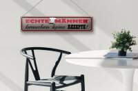 Blechschild Spruch 46x10cm Männer brauchen keine Rezepte Dekoration