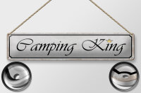 Blechschild Hinweis 46x10cm Camping King