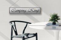 Blechschild Hinweis 46x10cm Camping King