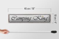 Blechschild Hinweis 46x10cm Camping King