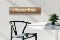 Blechschild Spruch 46x10cm Sägespäne Feenstaub des Mannes Dekoration