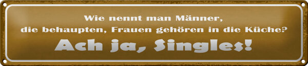 Blechschild Spruch 46x10cm wie nennt man Männer die Dekoration
