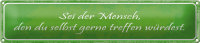 Blechschild Spruch 46x10cm sei der Mensch den du selbst Dekoration