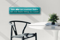 Blechschild Spruch 46x10cm mit dir ist mir kein Weg zu weit Dekoration