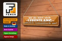 Blechschild Spruch 46x10cm mit dir Lebenslang romantisch Dekoration