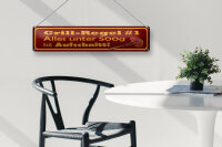 Blechschild Spruch 46x10cm Grill Regel alles unter 500g ist Dekoration