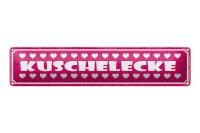 Blechschild Hinweis 46x10cm Kuschelecke Herzen Geschenk...