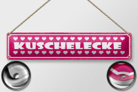 Blechschild Hinweis 46x10cm Kuschelecke Herzen Geschenk...