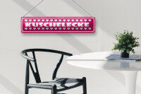 Blechschild Hinweis 46x10cm Kuschelecke Herzen Geschenk Dekoration