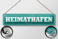 Blechschild Hinweis 46x10cm Heimathafen Geschenk Wanddeko...