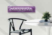 Blechschild Spruch 46x10cm Mehr Seriosität Täterätäte gut
