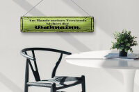 Blechschild Spruch 46x10cm Am Rande Verstands Wahnsinn Dekoration