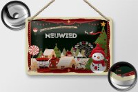 Blechschild Weihnachten Grüße aus NEUWIED Geschenk Dekoration  18x12cm