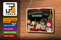 Blechschild Weihnachten Grüße aus NEUWIED Geschenk Dekoration  18x12cm