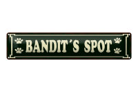 Blechschild Spruch 46x10cm Tiere Bandit`s spot Dekoration