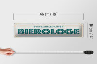 Blechschild 46x10cm Systemrelevanter Bierologe Dekoration