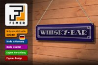 Blechschild 46x10cm Whisky Bar Dekoration