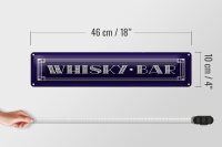Blechschild 46x10cm Whisky Bar Dekoration