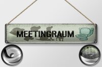 Blechschild Hinweis 46x10cm Meetingraum Toilette Hund...