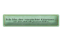 Blechschild Spruch 46x10cm Ich bin der verrückte...