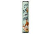 Blechschild Hinweis 10x46cm Frische Eier von...