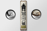 Blechschild Spruch 10x46cm Wenn zuhause ein Hund auf dich...