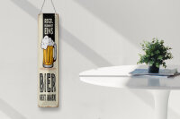 Blechschild 10x46cm Regel Nummer eins Bier geht immer Dekoration
