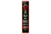 Blechschild Spruch 10x46cm Wer beim Daten nicht flucht...