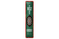 Blechschild Spruch 10x46cm Die Welt ist eine Scheibe...