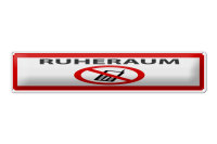 Blechschild Hinweis 46x10cm Ruheraum Handy verboten...