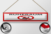 Blechschild Hinweis 46x10cm Ruheraum Handy verboten...