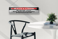 Blechschild Hinweis 46x10cm Achtung Zutritt nur berechtigte Dekoration