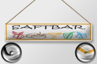 Blechschild Hinweis 46x10cm Saftbar Dekoration