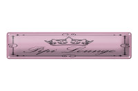 Blechschild Hinweis 46x10cm Pipi Lounge Toilette Krone...