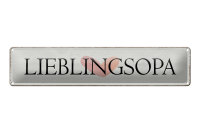 Blechschild Hinweis 46x10cm Lieblingsopa Herz Geschenk...