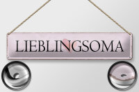 Blechschild Hinweis 46x10cm Lieblingsoma Herz Geschenk...