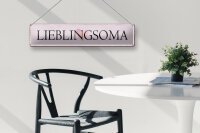 Blechschild Hinweis 46x10cm Lieblingsoma Herz Geschenk Dekoration