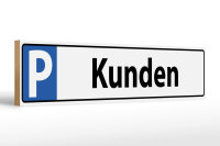 Holzschild Parken 46x10cm Parkplatzschild Kunden Dekoration