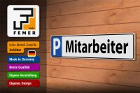 Holzschild Parken 46x10cm Parkplatzschild Mitarbeiter Dekoration
