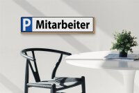 Holzschild Parken 46x10cm Parkplatzschild Mitarbeiter Dekoration