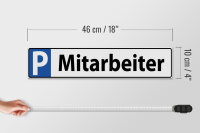Holzschild Parken 46x10cm Parkplatzschild Mitarbeiter Dekoration