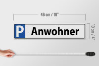 Holzschild Parken 46x10cm Parkplatzschild Anwohner