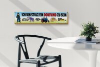 Holzschild Spruch 46x10cm bin stolz Dorfkind zu sein
